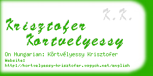 krisztofer kortvelyessy business card
