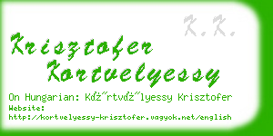 krisztofer kortvelyessy business card